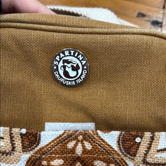 Spartina 449 Dafuskie Island Linen Insulated Lunch Bag Adjustable Strap - Picture 2 of 10